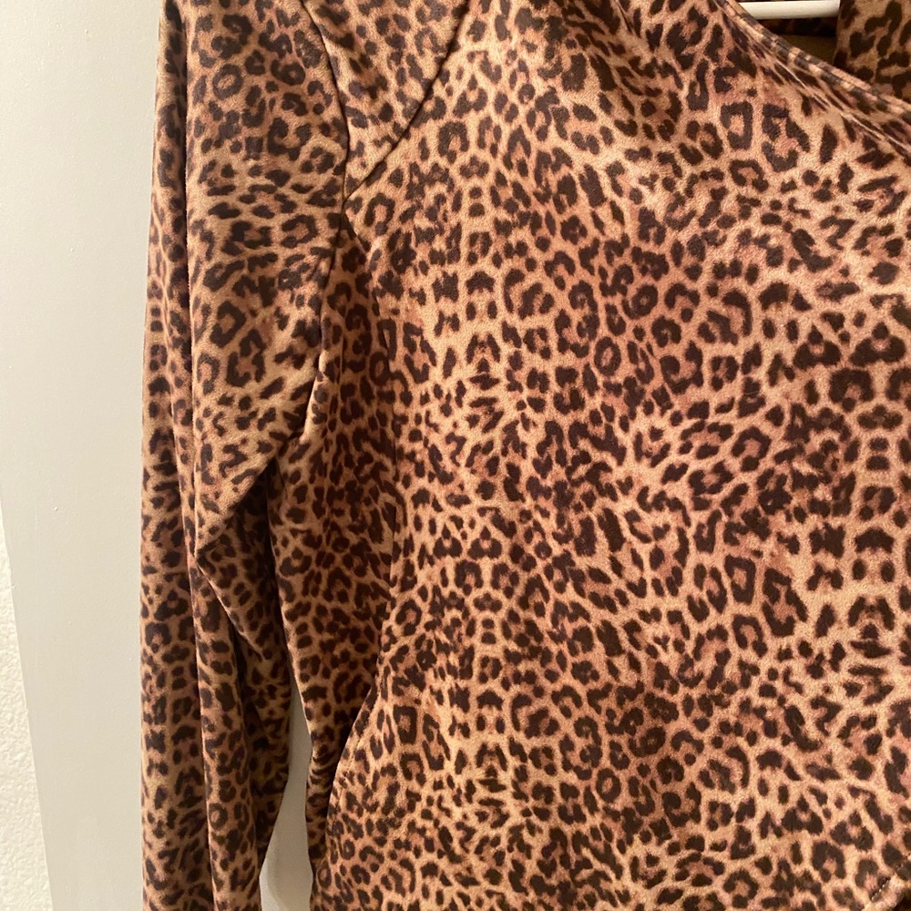 Leopard Print Open Front Jacket - image 5